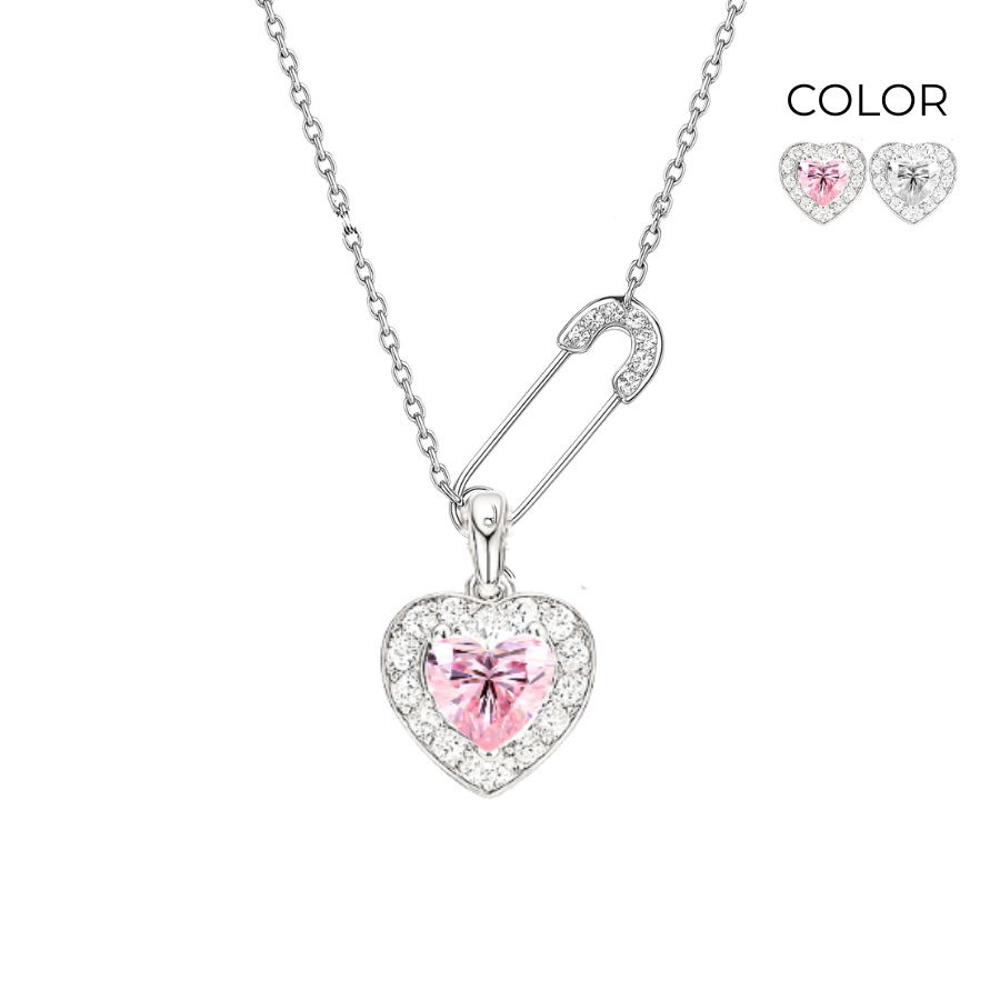 Vòng cổ Safety Pin đính đá