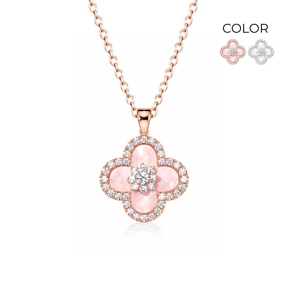Dây chuyền SAKURA cỏ 4 lá hoa anh đào