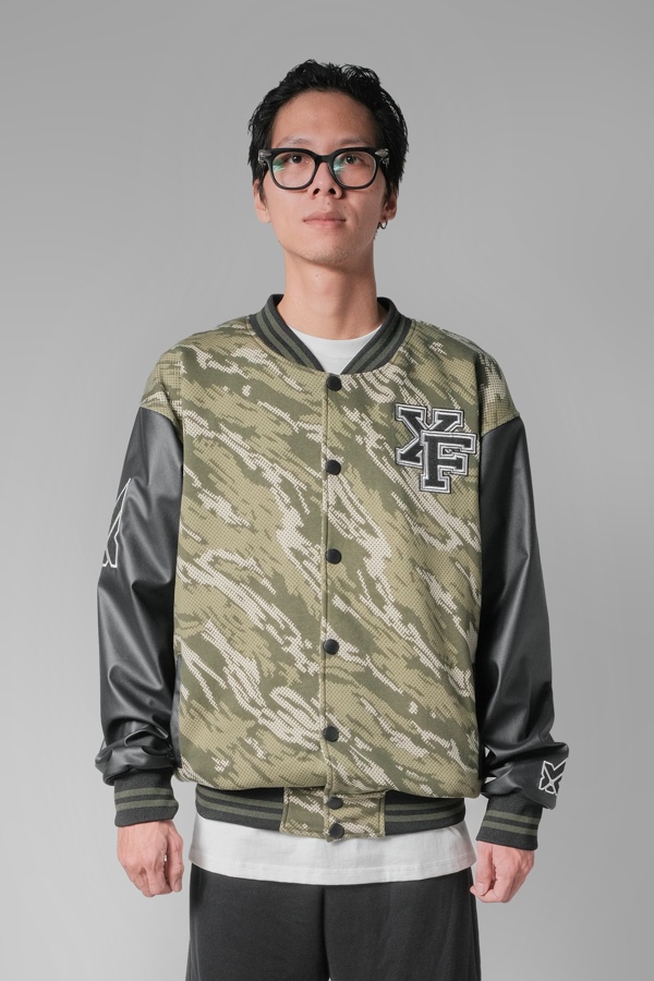 XFIRE GREEN CAMO/ LEATHER ESSENTIAL VARSITY