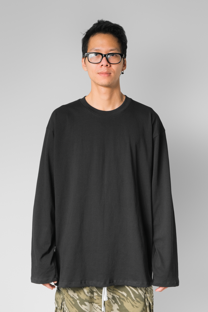 XFIRE BLANK LONG SLEEVE TSHIRT IN BLACK