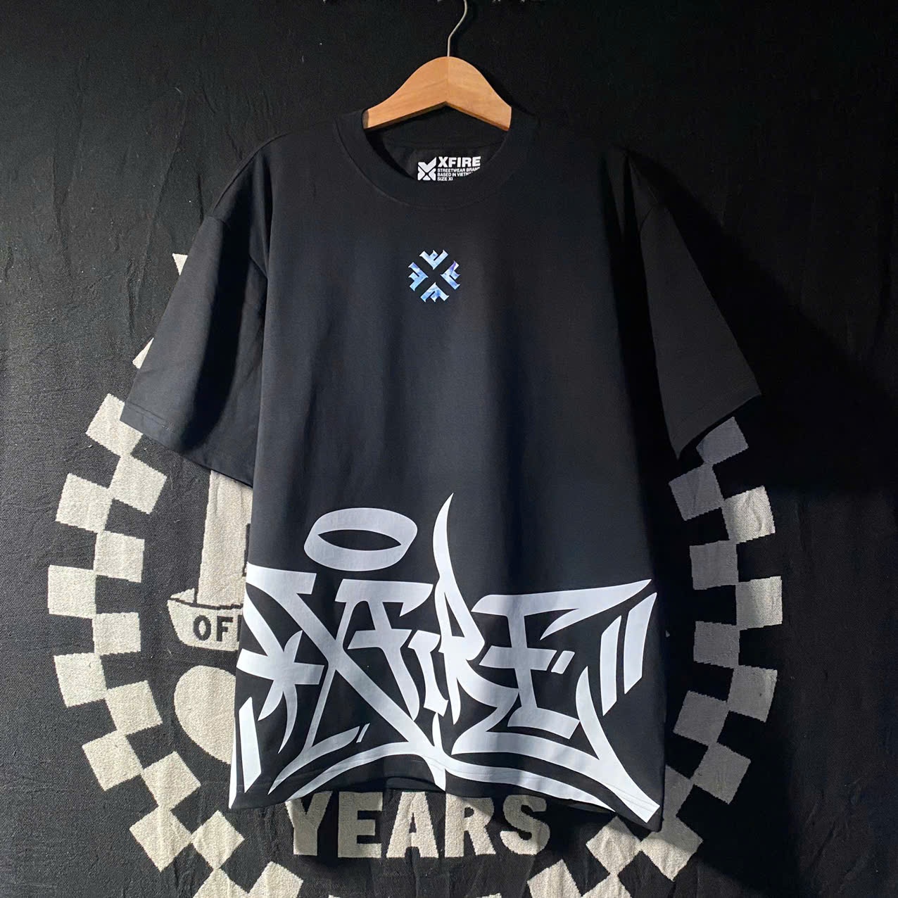 XFIRE OVERSIZED BIG TAG 2 TSHIRT IN BLACK