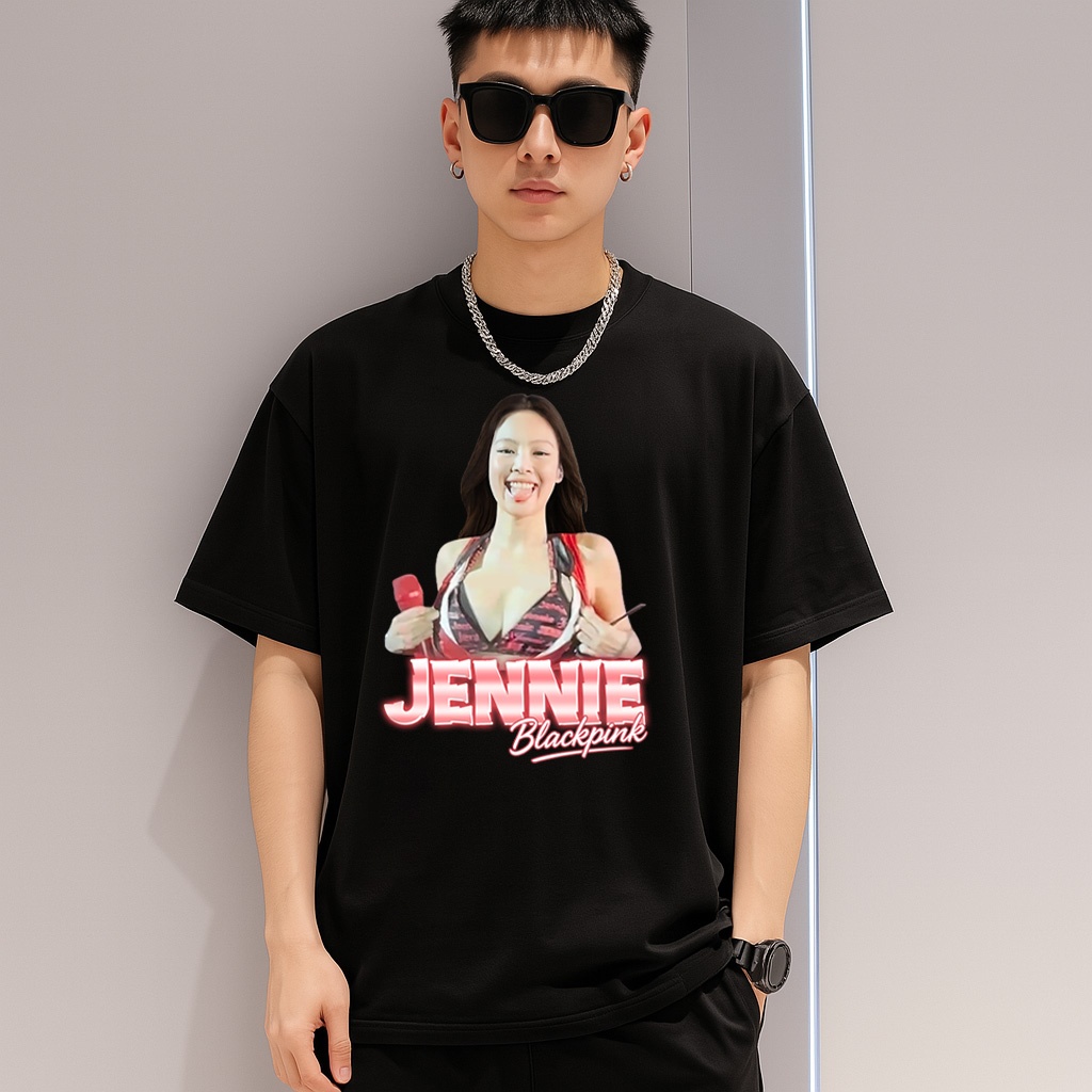 Áo Thun Jennie Blackpink, Idol Kpop Cute Ngầu. Vải Cotton 100%, form Oversized by Xfire Vietnam