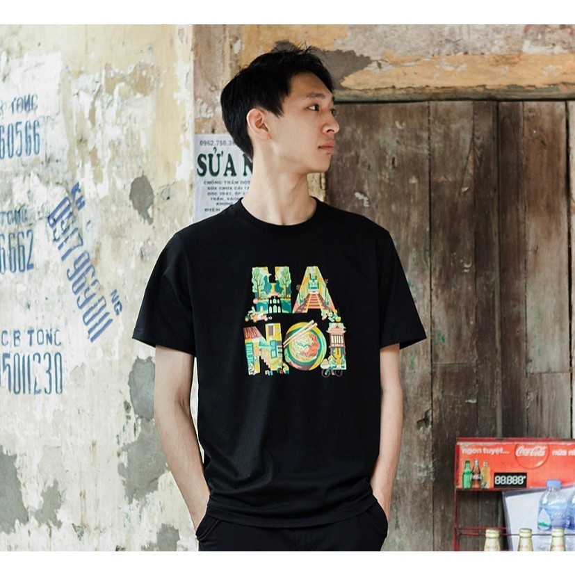 Áo Thun Việt Nam Tay Ngắn In Hình Hà Nội Nghệ Thuật ATVN13 100% Cotton Oversized Nhiều Màu