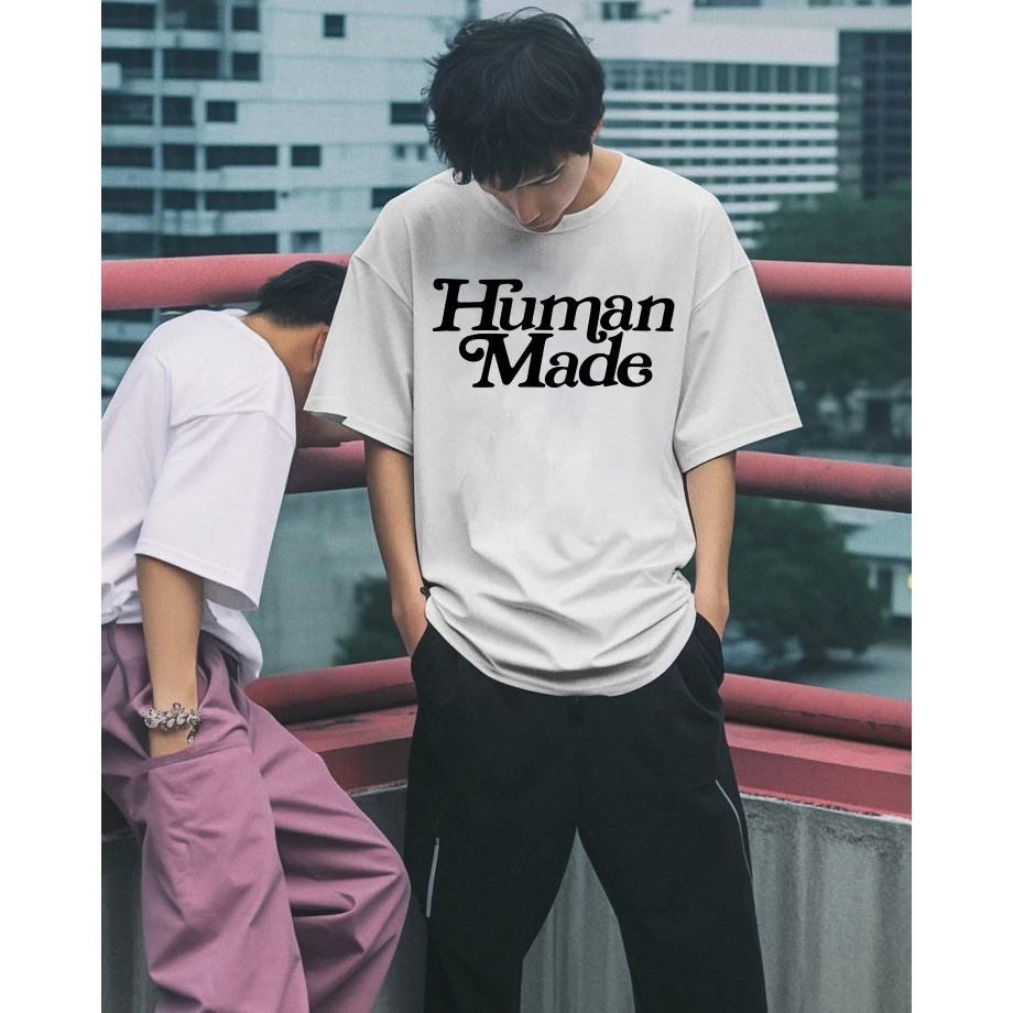 Áo Thun Boxy / Oversized Tay Ngắn Human Made ATT14042501 100% Cotton Form Boxy Nhiều Màu