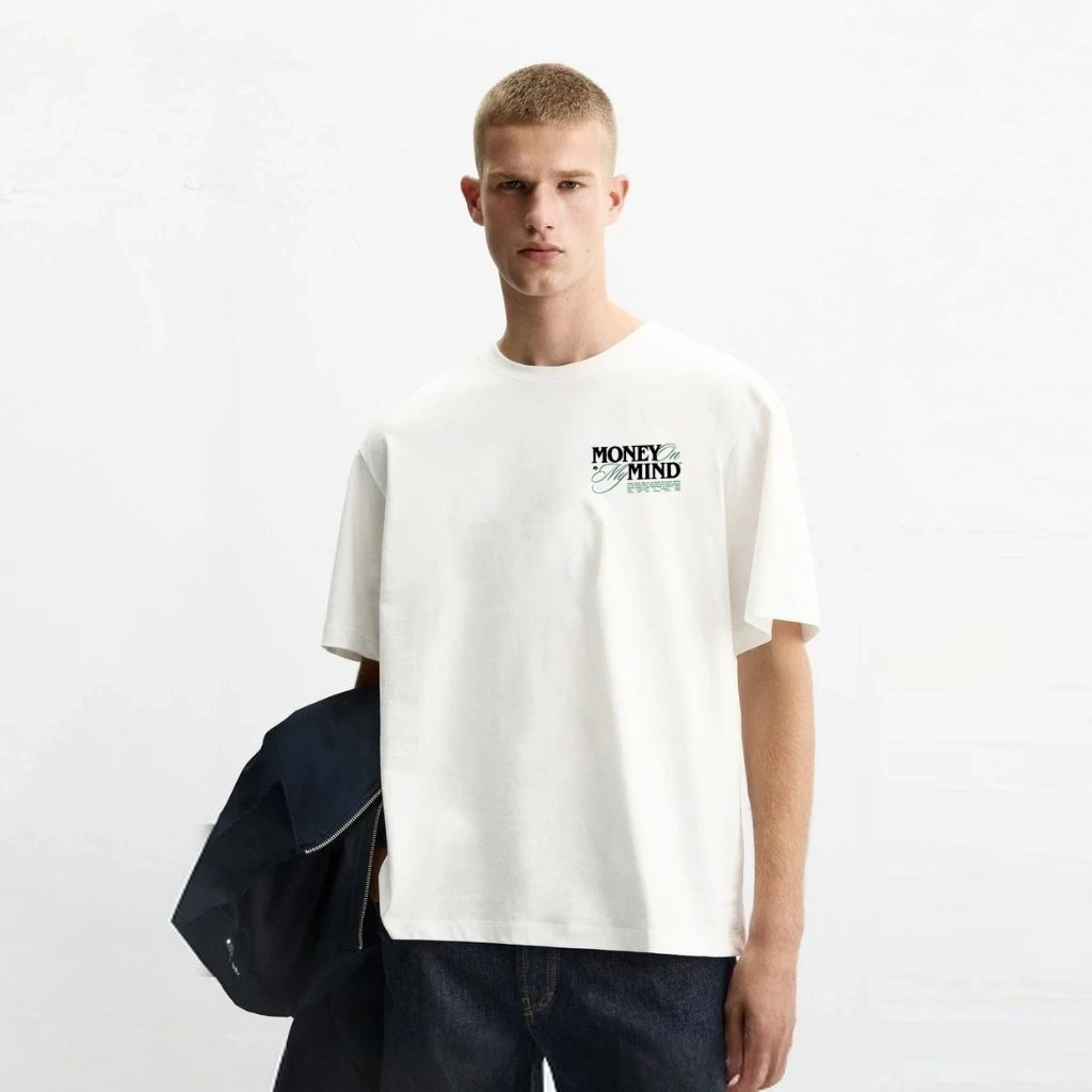 Áo Thun Boxy / Oversized In Chữ Money on My Mind ATT08042502. 100% Cotton, form boxy Nhiều Màu