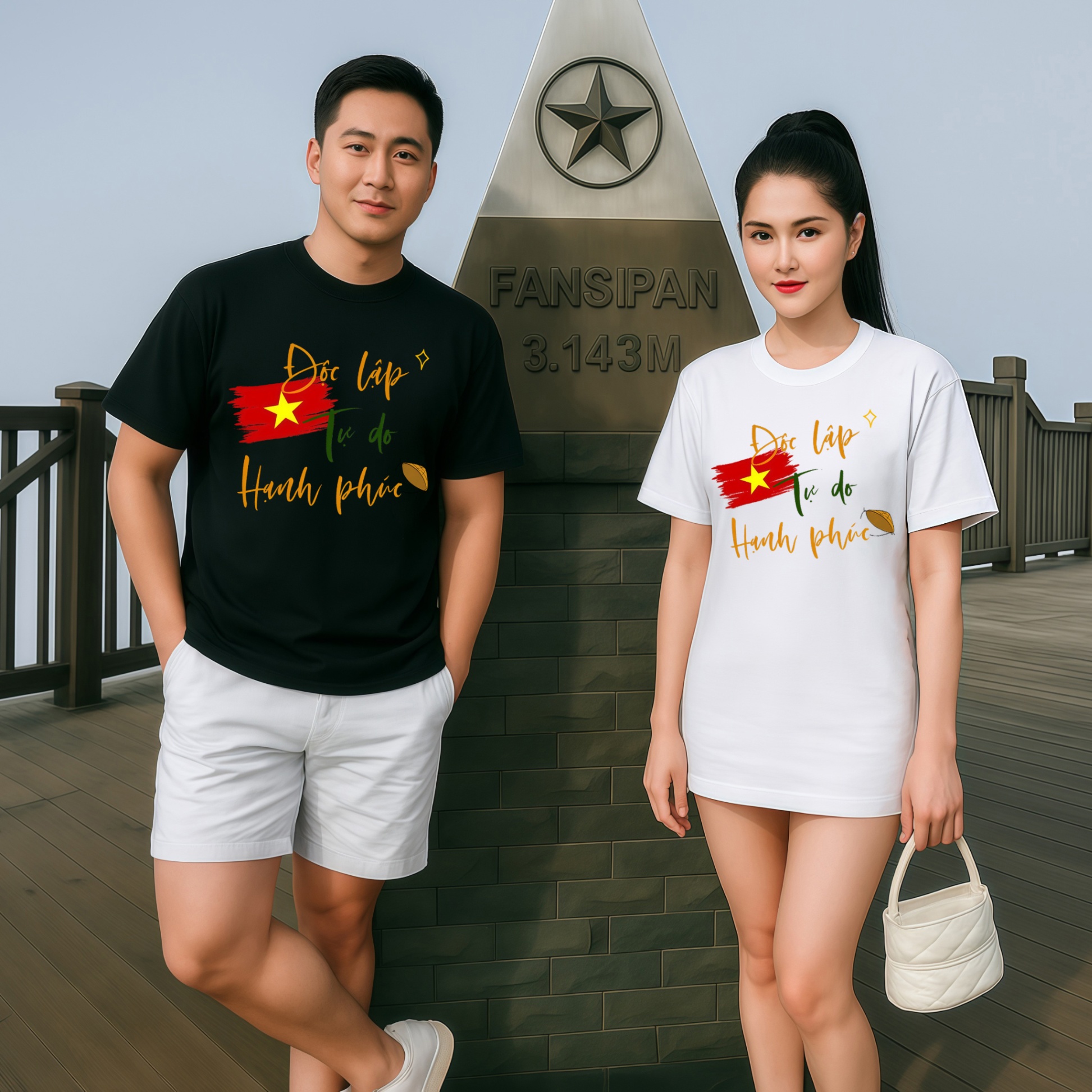 Áo Thun Việt Nam Mẫu 1 Độc Lập Tự Do Hạnh Phúc. Form Rộng, 100% Cotton Nhiều Màu. Xfire Vietnam