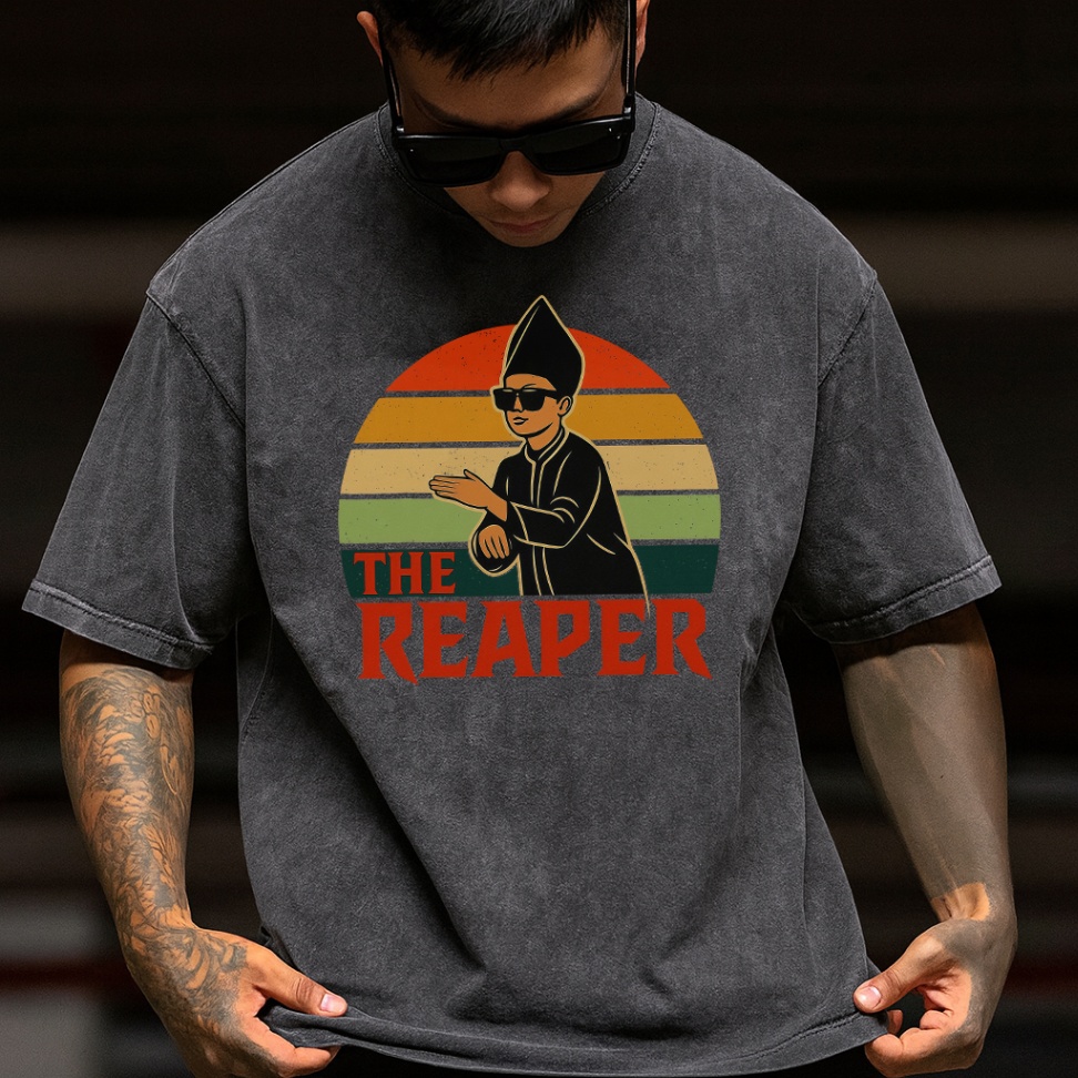 Áo Thun Aura Farming Tukang Tari The Reaper Nhiều Màu Form Oversized Vintage. 100% Cotton