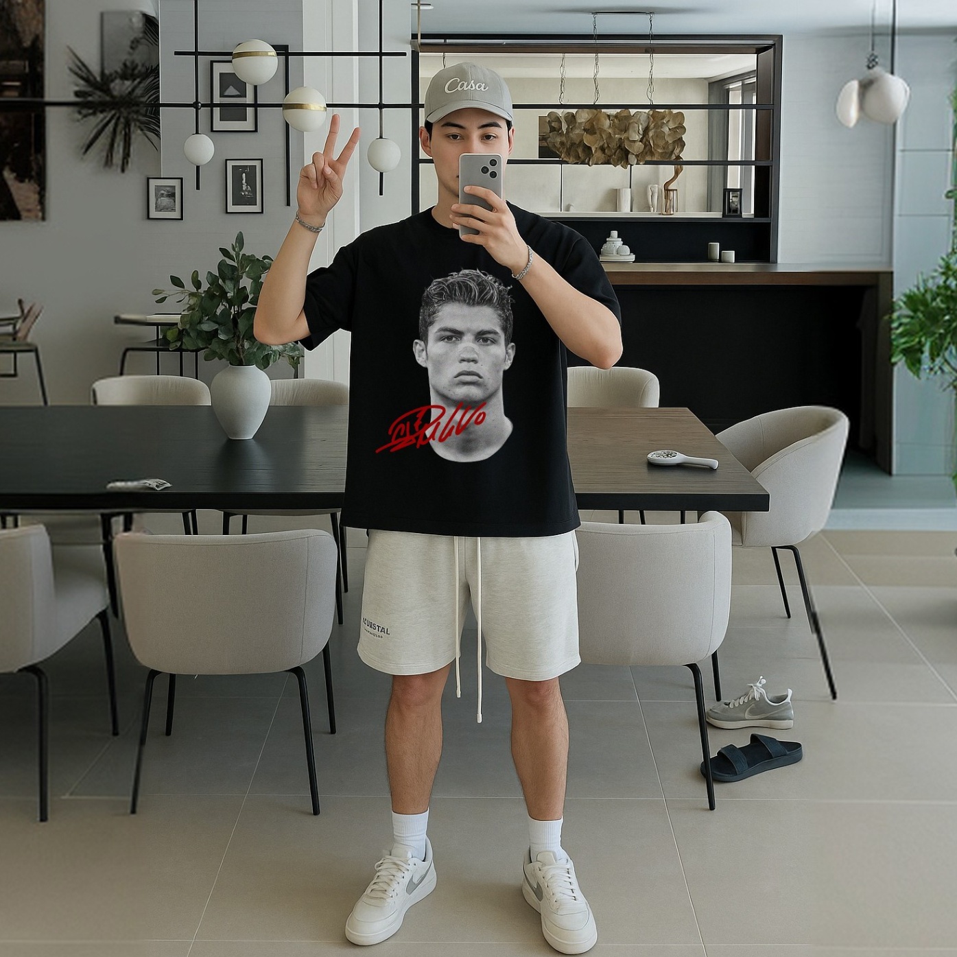 Áo Thun CR7 Ronaldo Chữ Ký Form Oversized 100% Cotton Thoáng Mát Nhiều Màu By Xfire Vietnam