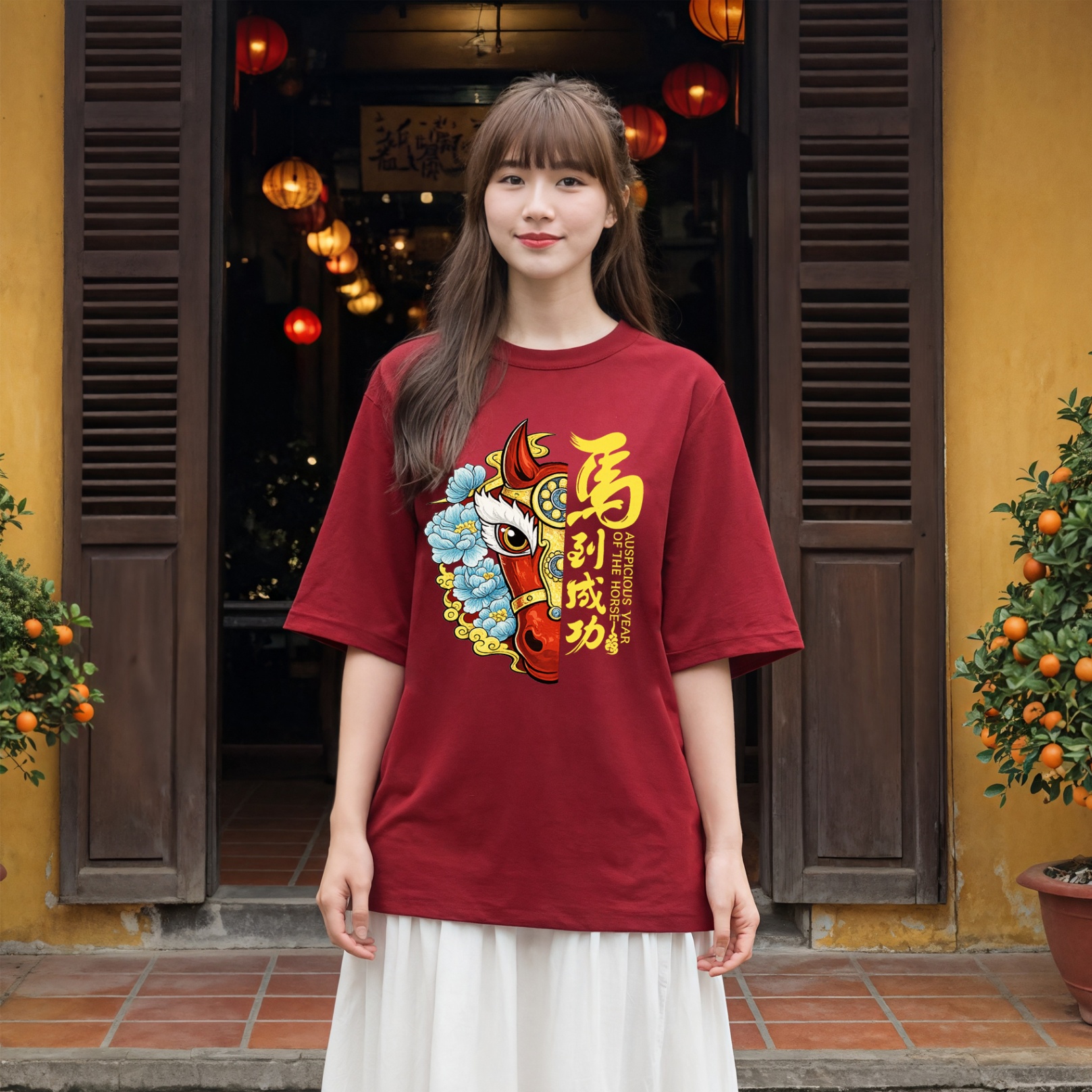 Áo Thun Tết 2026 Mã Nhãn Kim Tài ATET26 Bính Ngọ Form Oversized 100% Cotton 2 Chiều Xfire Vietnam