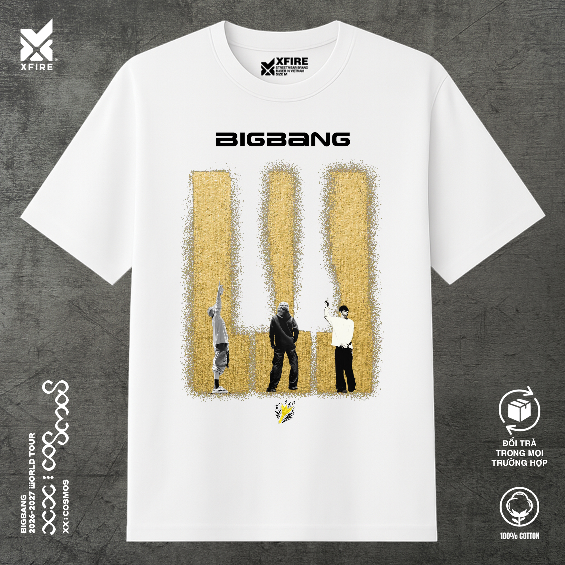 Áo Thun BigBang 01 Xfire Vietnam Oversized Cotton 235gsm Unisex Streetwear Thời Trang Cá Tính Nam Nữ