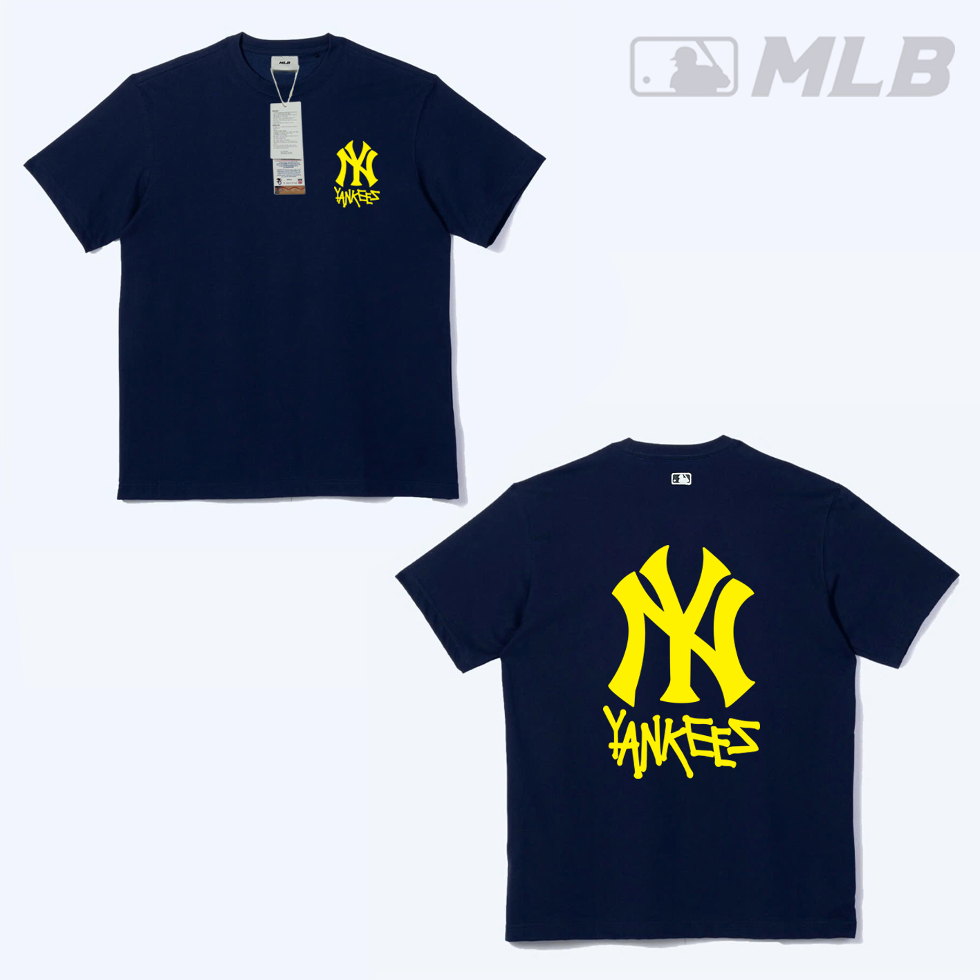 Áo Thun MLB NY Full Tem Tag Mẫu 6 Màu Navy