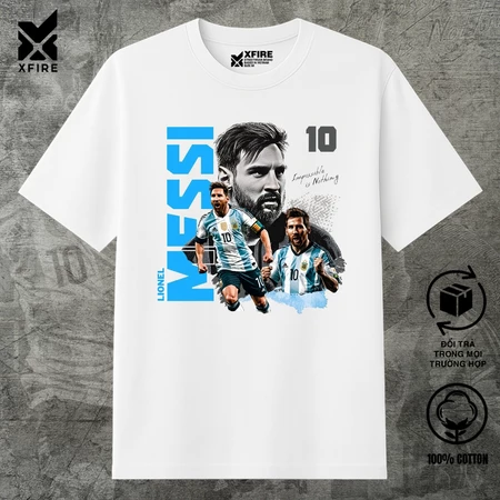 Áo Thun Messi Argentina Oversized 100% Cotton 235GSM Form Rộng Unisex Local Brand Xfire Việt Nam