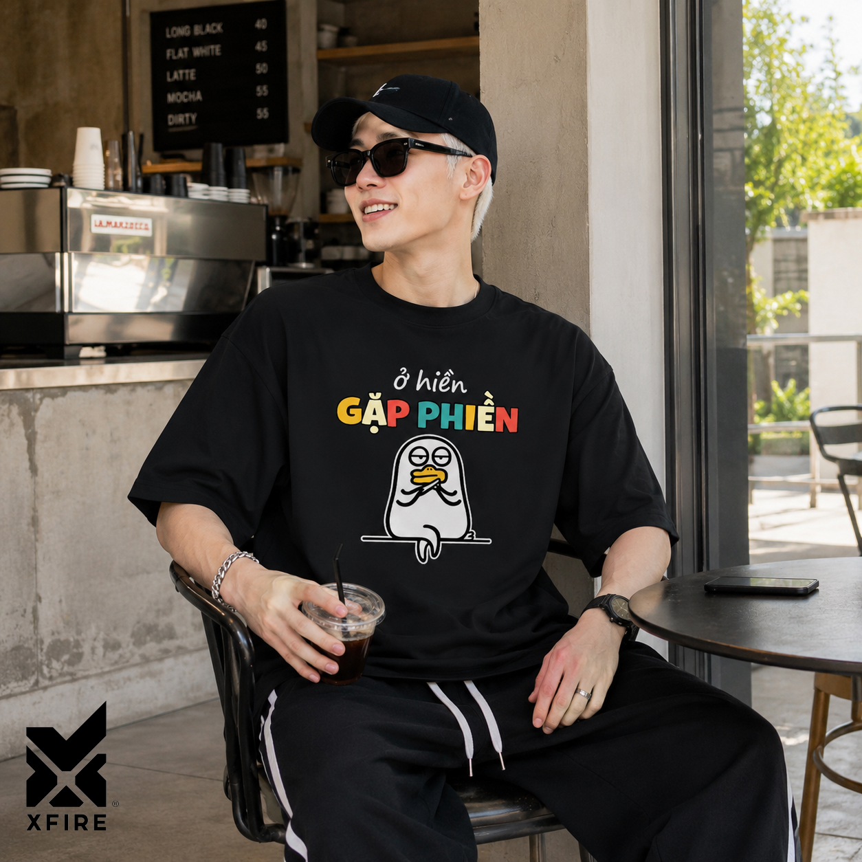 Áo Thun Oversize Ở Hiền Gặp Phiền Xfire Vietnam 100% Cotton 235gsm Form Rộng Unisex Hot Trend