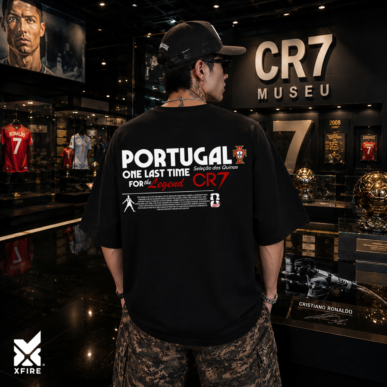 Áo Thun Oversize One Last Time For The Legend CR7 Cotton 235gsm Form Rộng Unisex Xfire Vietnam