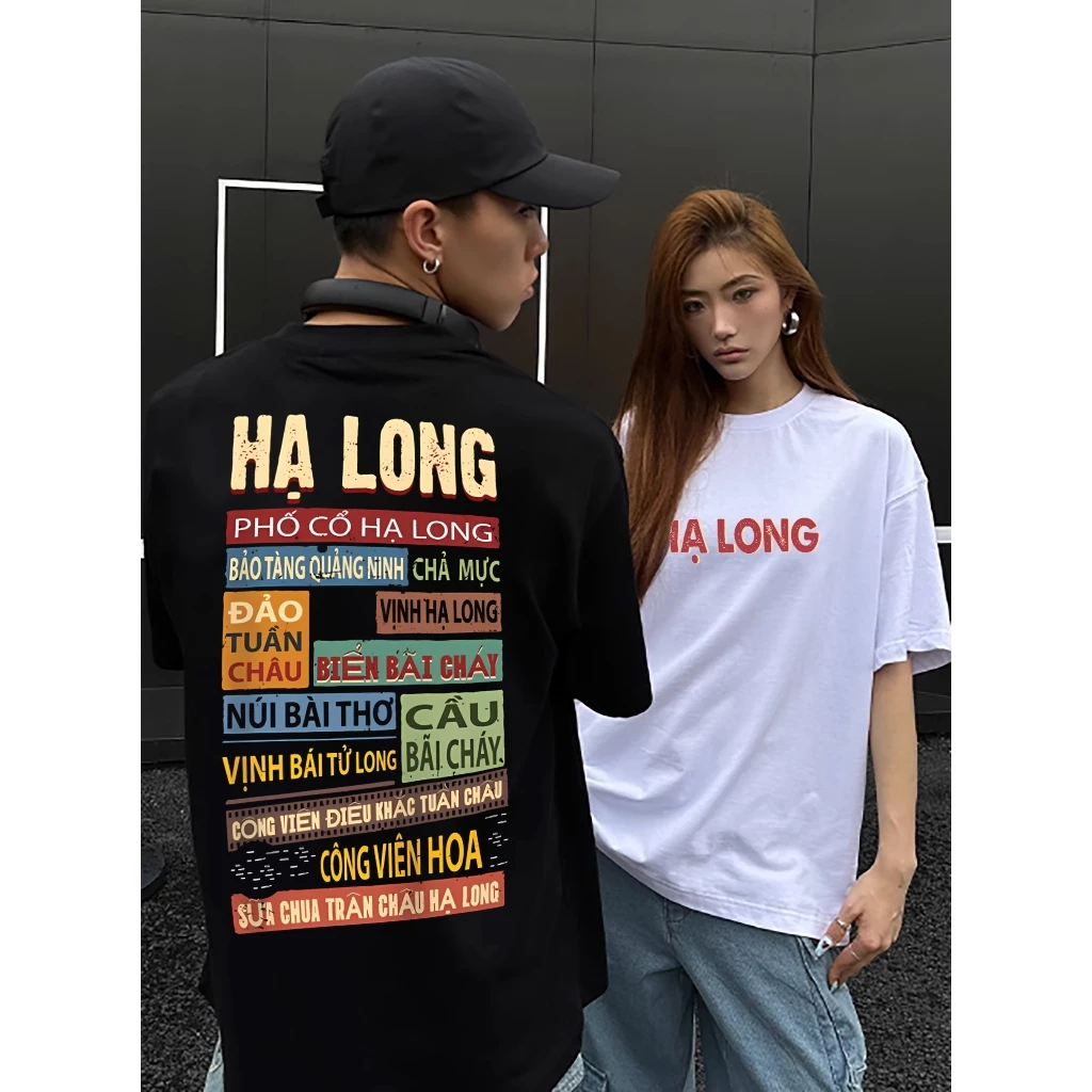 Áo Thun Oversized Hạ Long ha long bay Phông Rộng Tay Lỡ Nam Nữ Unisex Cotton thoáng mát du lịch checkin