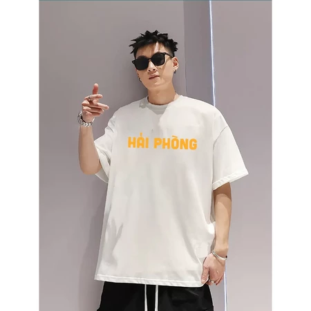 Áo Thun Oversized Hải Phòng Phông Rộng Tay Lỡ Nam Nữ Unisex Cotton thoáng mát du lịch checkin