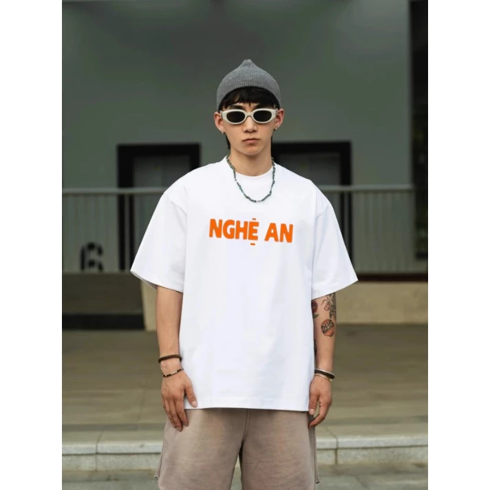 Áo Thun Oversized Nghệ An Phông Rộng Tay Lỡ Nam Nữ Unisex Cotton thoáng mát du lịch checkin