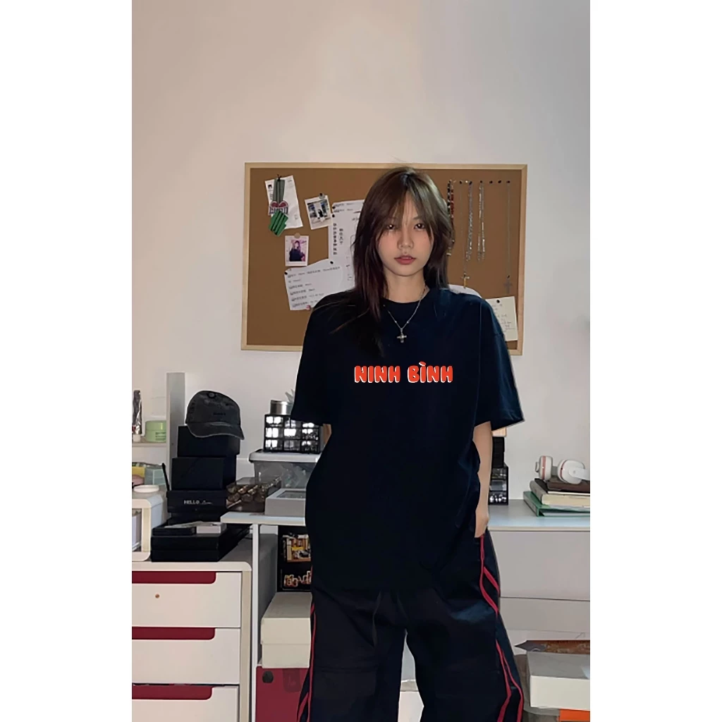 Áo Thun Oversized Ninh Bình Phông Rộng Tay Lỡ Nam Nữ Unisex Cotton thoáng mát du lịch checkin