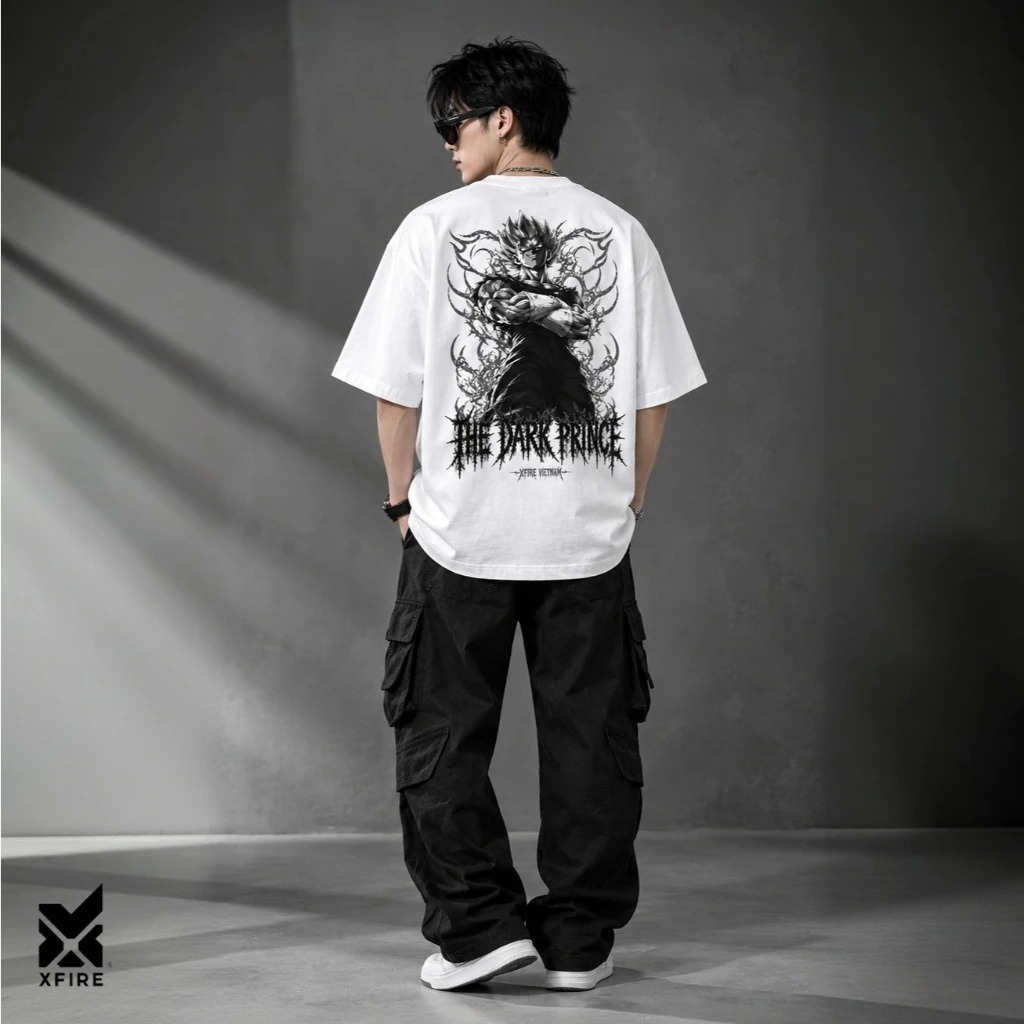 Áo Thun Vegeta Dark Prince Xfire Vietnam Form Oversized Vải Cotton 235gsm Unisex Nhiều Màu