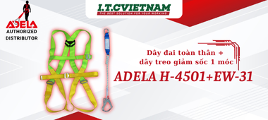 Dây Đai An Toàn Lao Động Adela H4501+EW31: An Toàn Tối Ưu Cho Công Việc Trên Cao
