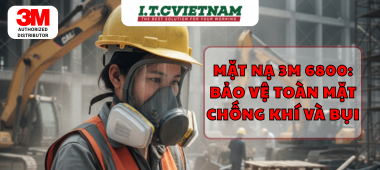 Mặt nạ 3M 6800: Bảo vệ toàn mặt chống khí và bụi