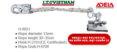 H8621: Đai Polyester, Đa Điểm Neo, Đạt Chuẩn CE