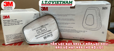 Tấm Lọc Bụi 3M 5N11 + Nắp Lọc 501