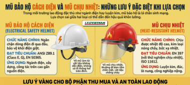 Mũ Cách Điện và Mũ Chịu Nhiệt: Lưu Ý Chọn Đúng Cho An Toàn