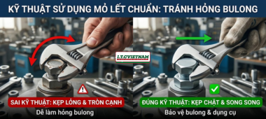 Cách sử dụng mỏ lết đúng kỹ thuật, tránh hỏng bulong