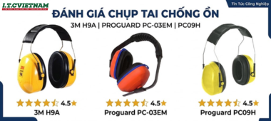 Đánh giá chụp tai chống ồn 3M H9A, Proguard PC-03EM và PC09H