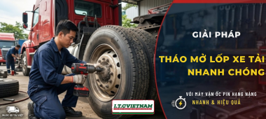 Giải pháp tháo lốp xe tải bằng máy vặn ốc pin Bosch