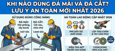 Khi nào dùng đá mài và đá cắt? Lưu ý an toàn lao động mới nhất 2026