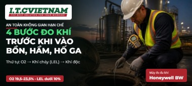 Quy trình đo khí trước khi vào không gian hạn chế: 4 bước và cách chọn máy đo khí