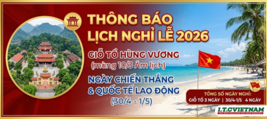 Thông báo lịch nghỉ lễ Giỗ Tổ Hùng Vương và 30/4 - 1/5 năm 2026