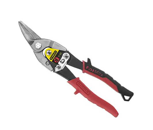 Kéo cắt tôn MaxSteel mũi cong trái 10"/254mm cán đỏ Stanley 14-562