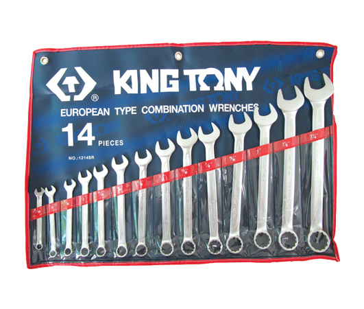 Bộ cờ lê đầu tròng, đầu mở 14 chiếc 15/16''- 1-1/4 Kingtony 1214SR