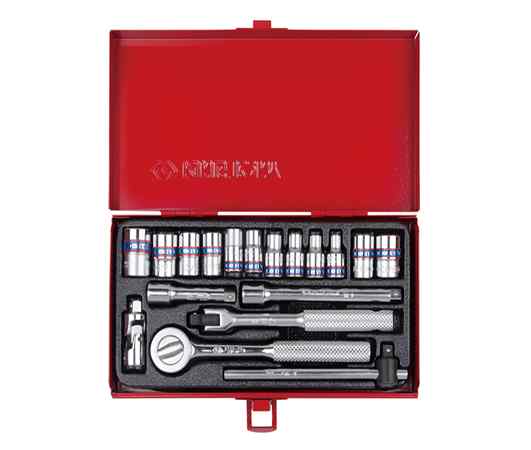 Bộ khẩu hệ 1/4'' 6 cạnh 18 Pc từ 4 - 12mm Kingtony 2518MR