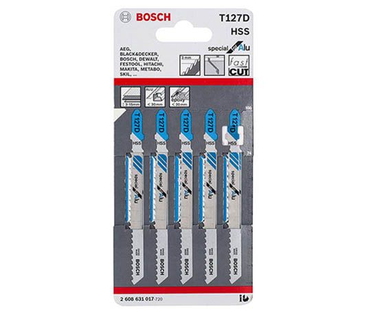 Bộ 5 lưỡi cưa lọng Inox T 127 D Bosch 2608631017