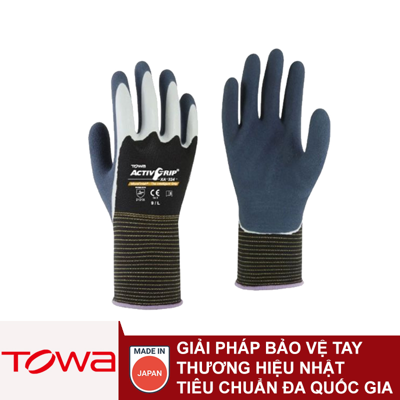 Găng tay chống cắt đa dụng phủ nitrile Towa  ActivGrip™ XA-324