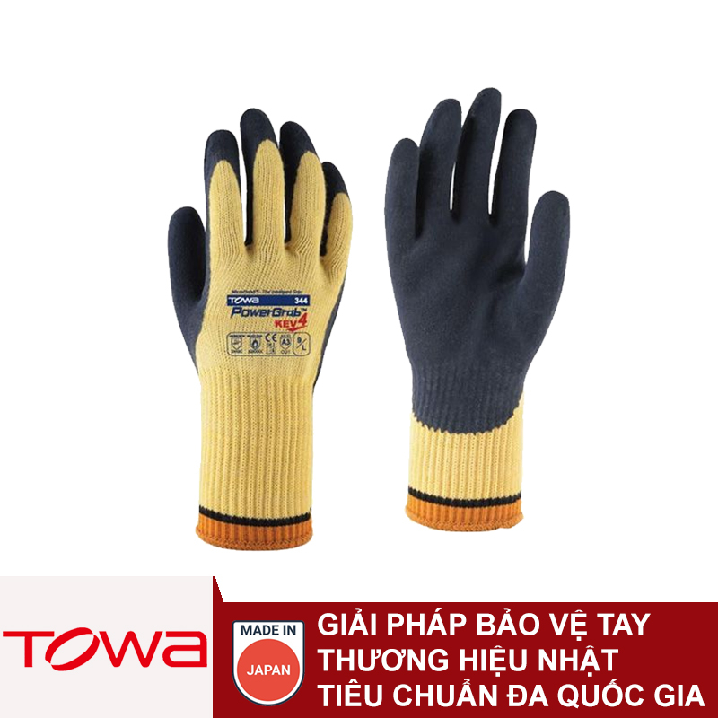 Găng tay chống cắt, chịu nhiệt Towa PowerGrab® KEV4 344