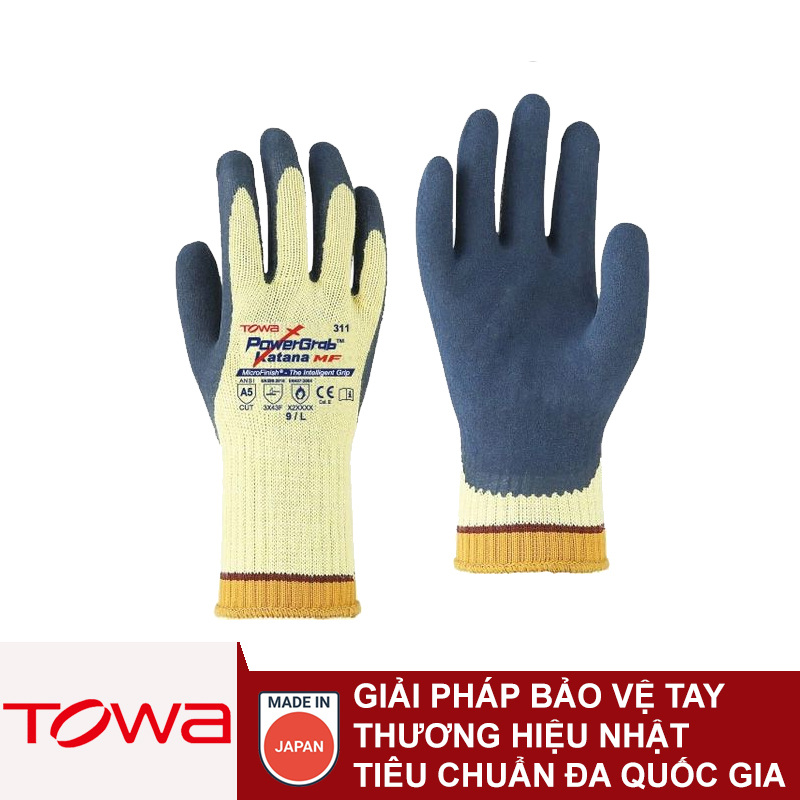 Găng tay chống cắt, chịu nhiệt Towa PowerGrab® Katana MF 311