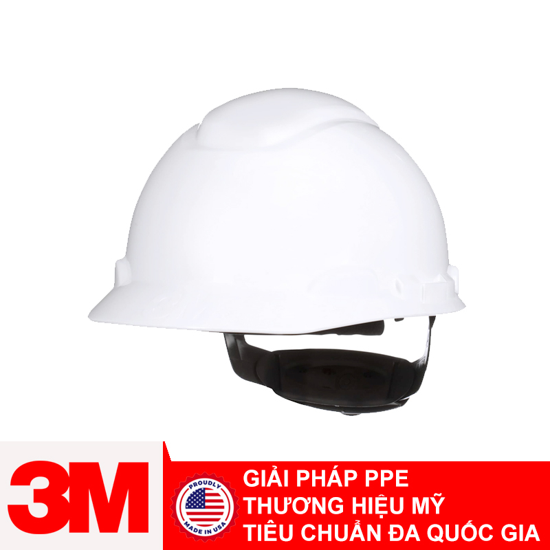 Mũ bảo hộ 3M SecureFit H-701SFR-UV, không có lỗ thông hơi màu trắng, cảm biến tia UV