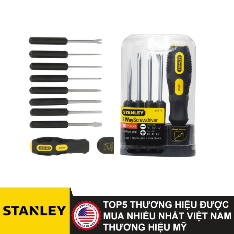 Bộ tô vít 9 kiểu Stanley 62-511