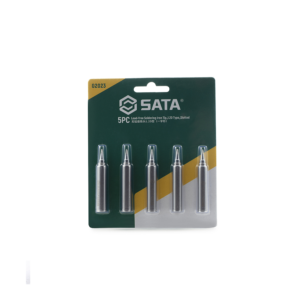 Bộ 5 mũi hàn SATA 02023 (1.2D type, có rãnh)