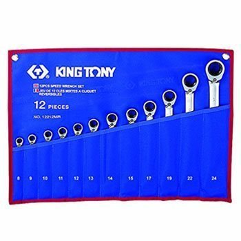 Cờ lê vòng miệng 12 cái hệ mét Kingtony 122A12MRN 8-24mm