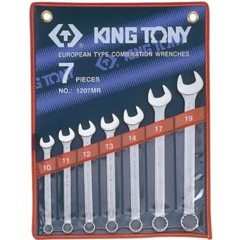 Bộ cờ lê vòng miệng 7 cái hệ mét 10-19mm Kingtony 1207MR