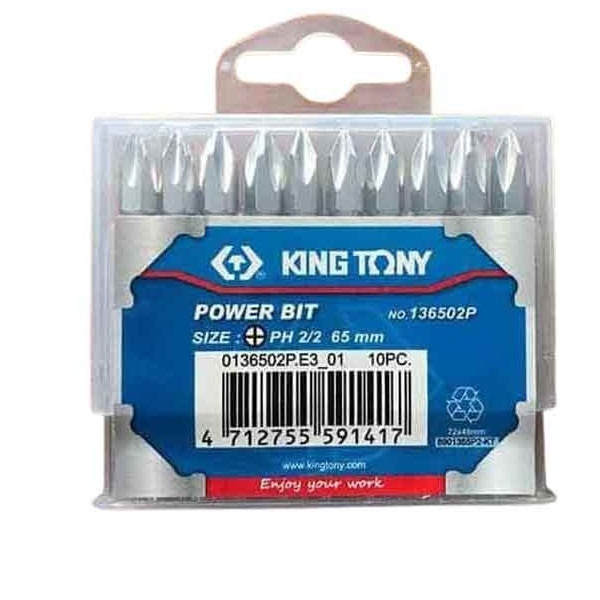 Mũi vít Kingtony 136502P 2 x 65mm (1 vĩ 10c)