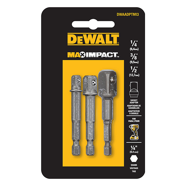 Bộ 3 đầu chuyển từ vặn vít qua ốc Dewalt DWAADPTMI3