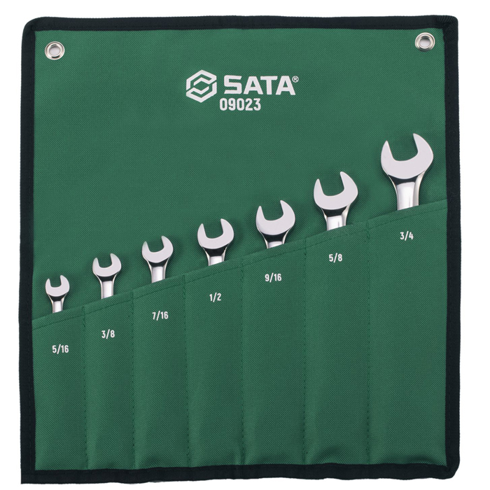 Bộ cờ lê vòng miệng tự động hệ inch Sata 09023