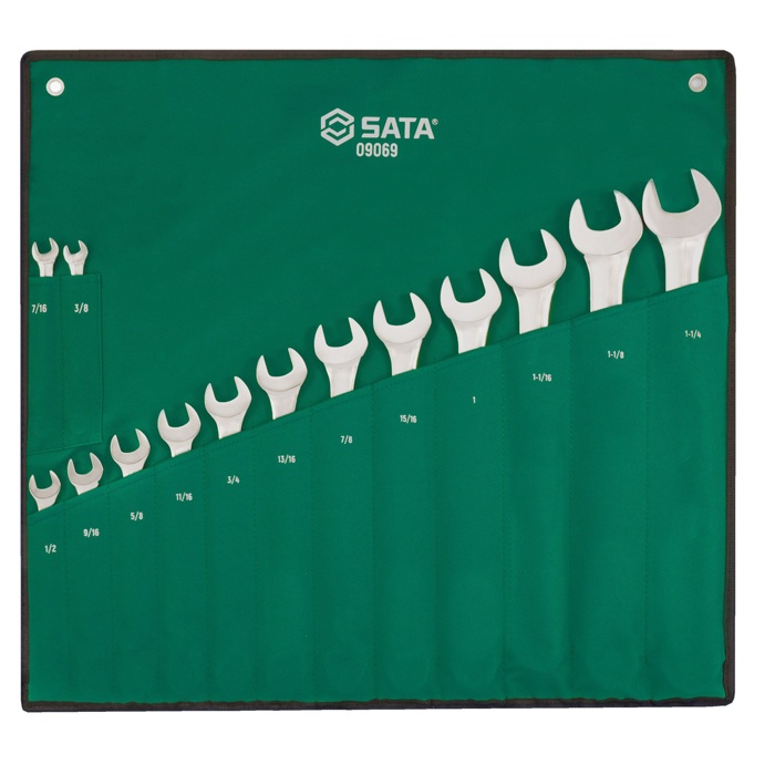 Bộ cờ lê vòng miệng hệ inch 14 chi tiết Sata 09069
